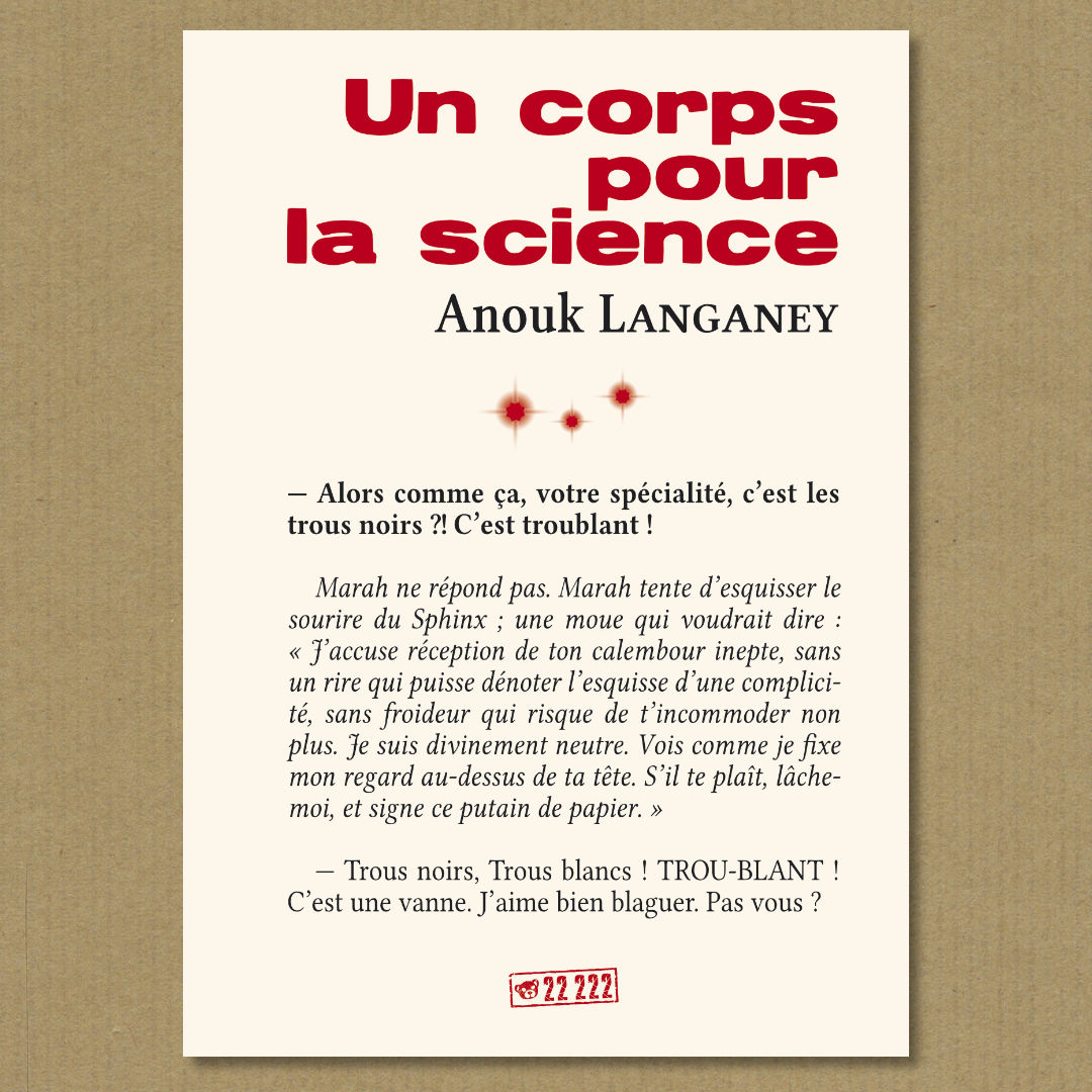 Un corps pour la science Anouk Langaney ours éditions