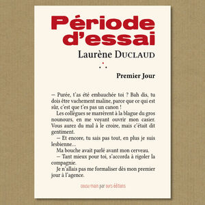 Période d'essai de Laurène Duclaud ours éditions